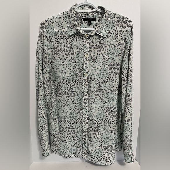 Banana Republic Shirt Women’s L Dillon Floral Longsleeve - Picture 7 of 7